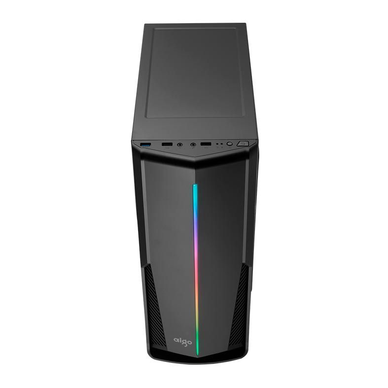 Gabinete Gamer Aigo Rainbow 6 Preto Lateral Acrilico