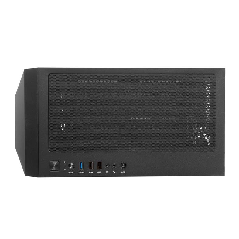 Gabinete Gamer Aigo Rainbow X Preto Lateral Vidro