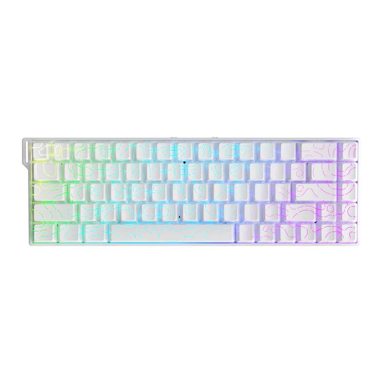 PRE VENDA - Teclado Magnetico Ajazz AK680 V2 HE, RGB, Switch Hall Effect, Contour White, AK680V2-HE-CWH