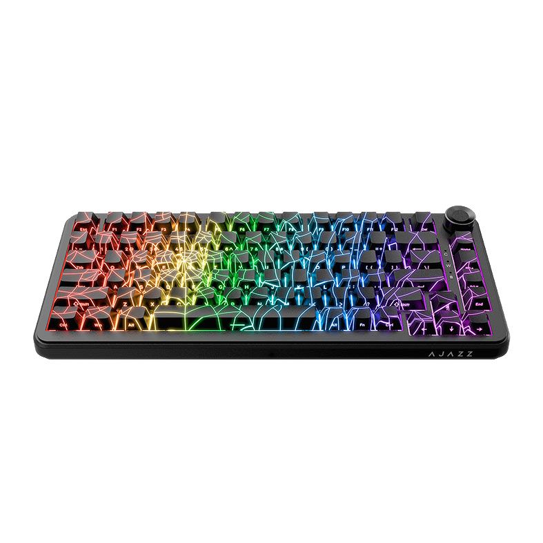 PRE VENDA - Teclado Magnetico Ajazz AK820 MAX Ultra HE, RGB, 75%, Switch Hall Effect, Tri-Mode, Spider Web Black, AK820MAX-ULTRA-SWBK