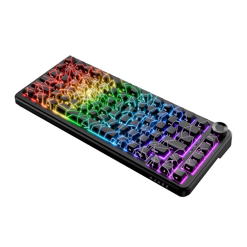 PRE VENDA - Teclado Magnetico Ajazz AK820 MAX Ultra HE, RGB, 75%, Switch Hall Effect, Tri-Mode, Spider Web Black, AK820MAX-ULTRA-SWBK
