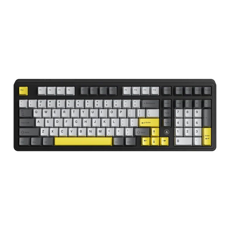 PRE VENDA - Teclado Mecanico Ajazz AK980 Max HE, RGB, Switch Gift V2, Tri-Mode, Black/Grey/Yellow, AK980V2-BGY