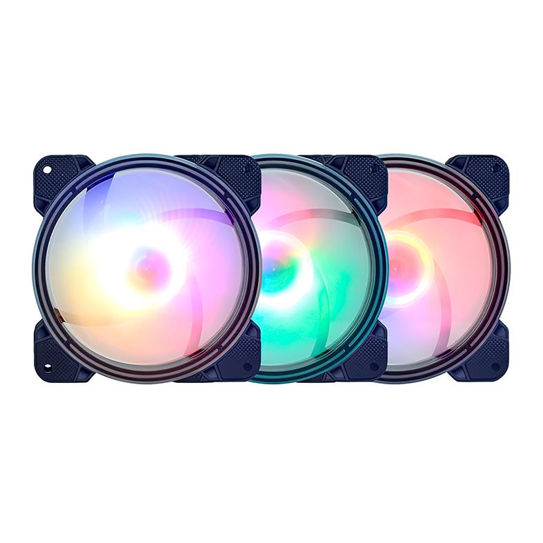 Kit Ventoinhas Kmex Gaming Master SuperStorm AKAAE1, ARGB 3x120mm + Controladora, AKAAE13XARP6B0X