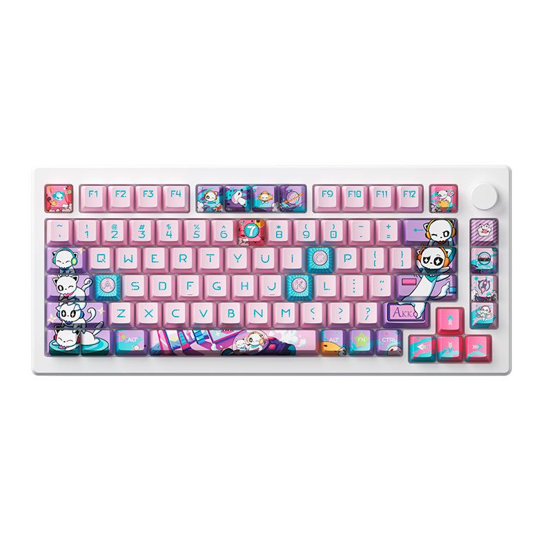 Teclado Mecanico Gamer Akko MOD 007 PC 7 Aniversario, RGB, Bluetooth, Switch Yellow Magnetic, AKKO-007PC-ANIVERSARIO
