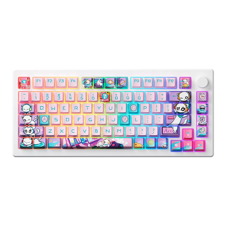 Teclado Mecanico Gamer Akko MOD 007 PC 7 Aniversario, RGB, Bluetooth, Switch Yellow Magnetic, AKKO-007PC-ANIVERSARIO