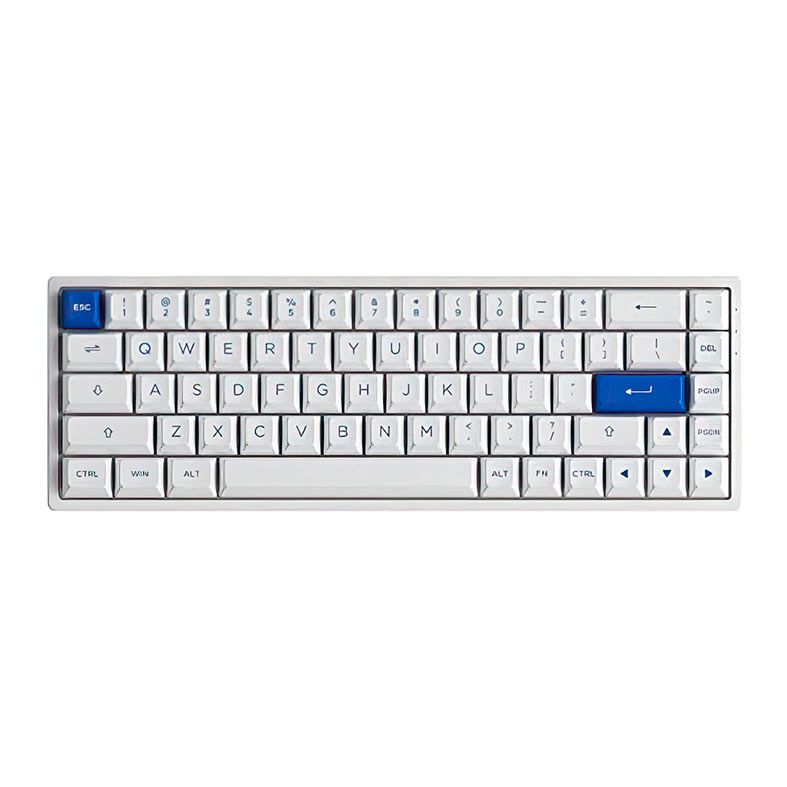 Teclado Mecanico Gamer Akko 3068B Plus Multi Modes, RGB, Switch Akko Jelly Purple, Blue on White, AKKO-3068B-PLUS-WHBL