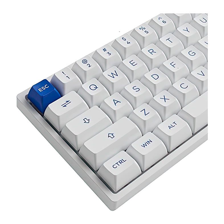 Teclado Mecanico Gamer Akko 3068B Plus Multi Modes, RGB, Switch Akko Jelly Purple, Blue on White, AKKO-3068B-PLUS-WHBL