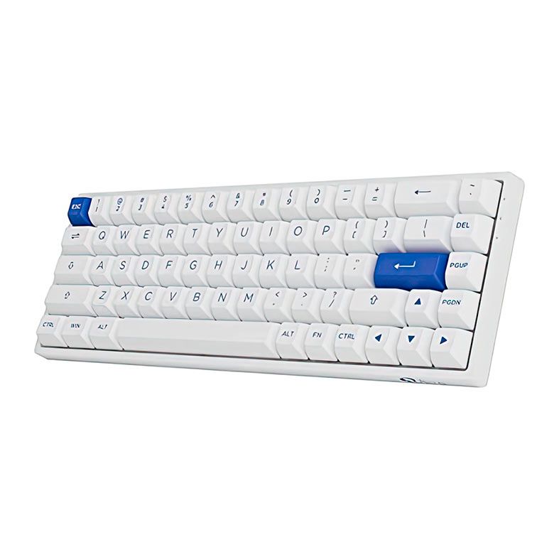 Teclado Mecanico Gamer Akko 3068B Plus Multi Modes, RGB, Switch Akko Jelly Purple, Blue on White, AKKO-3068B-PLUS-WHBL