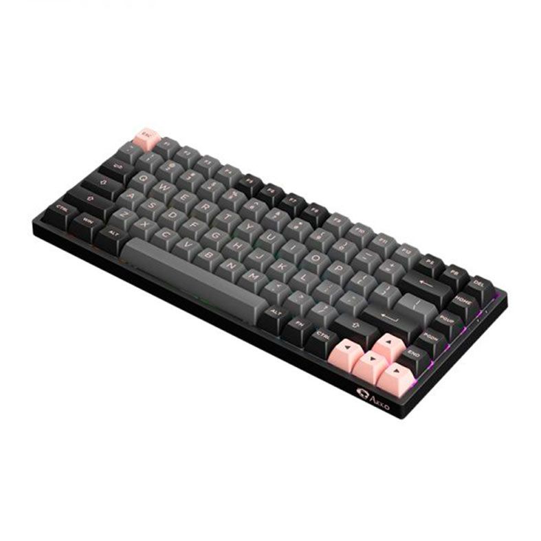 Teclado Mecanico Gamer Akko 3084 Multi Modes, RGB, Switch Akko Jelly Pink, Preto, AKKO-3084-MULTI-BK
