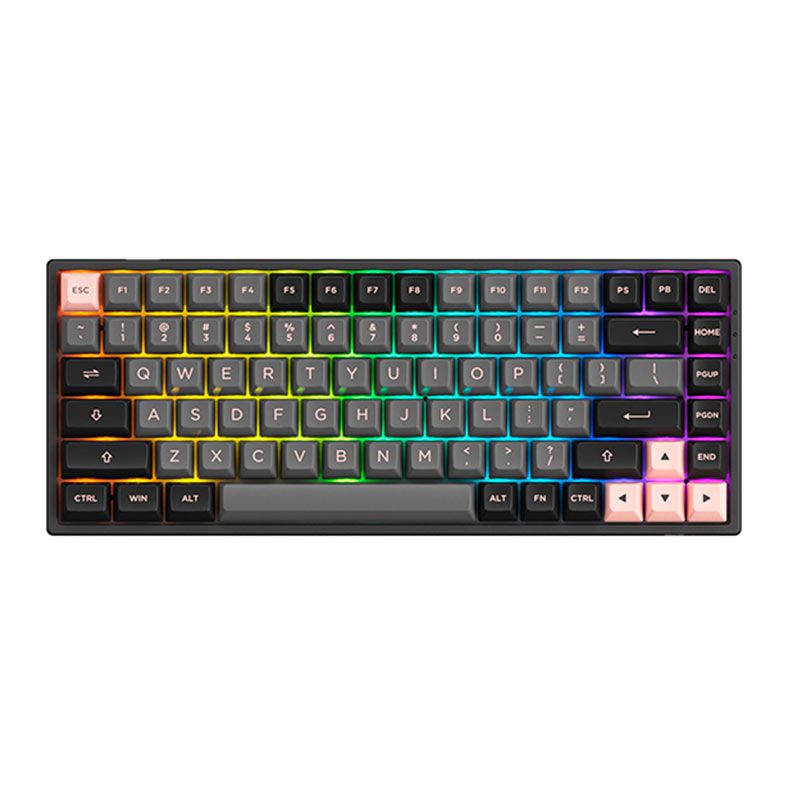 Teclado Mecanico Gamer Akko 3084 Multi Modes, RGB, Switch Akko Jelly Pink, Preto, AKKO-3084-MULTI-BK