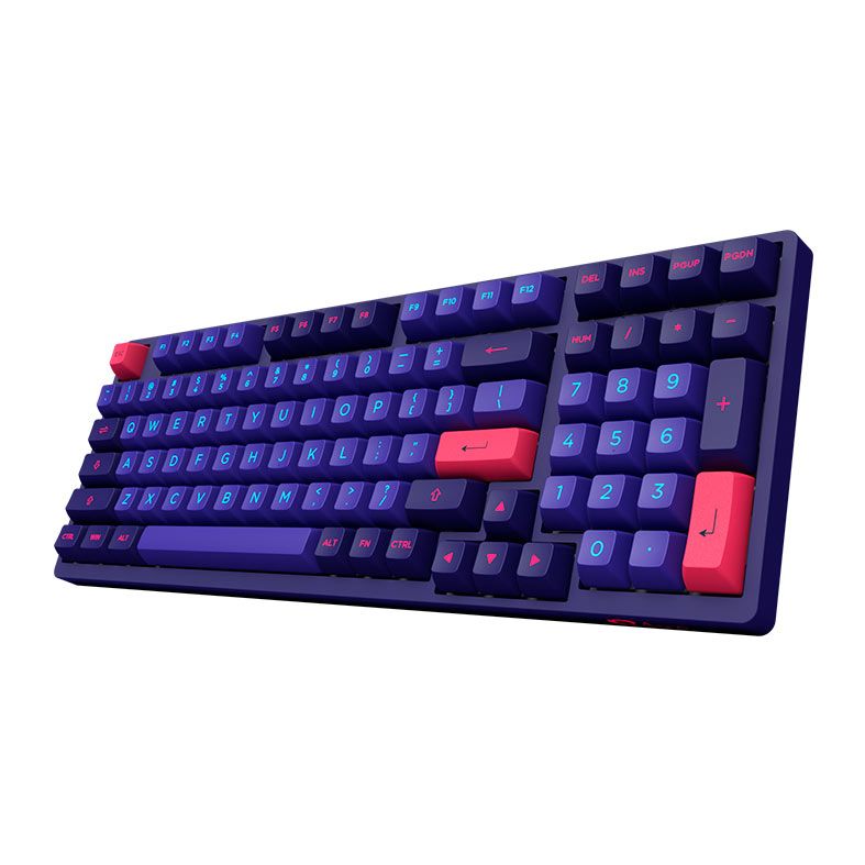 Teclado Mecanico Gamer Akko Neon 3098, Switch Cream Blue, AKKO-3098-NEON
