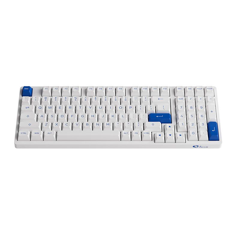 Teclado Mecanico Gamer Akko 3098N, RGB, Wireless, Switch Akko Flame Red, Branco e Azul, AKKO-3098N