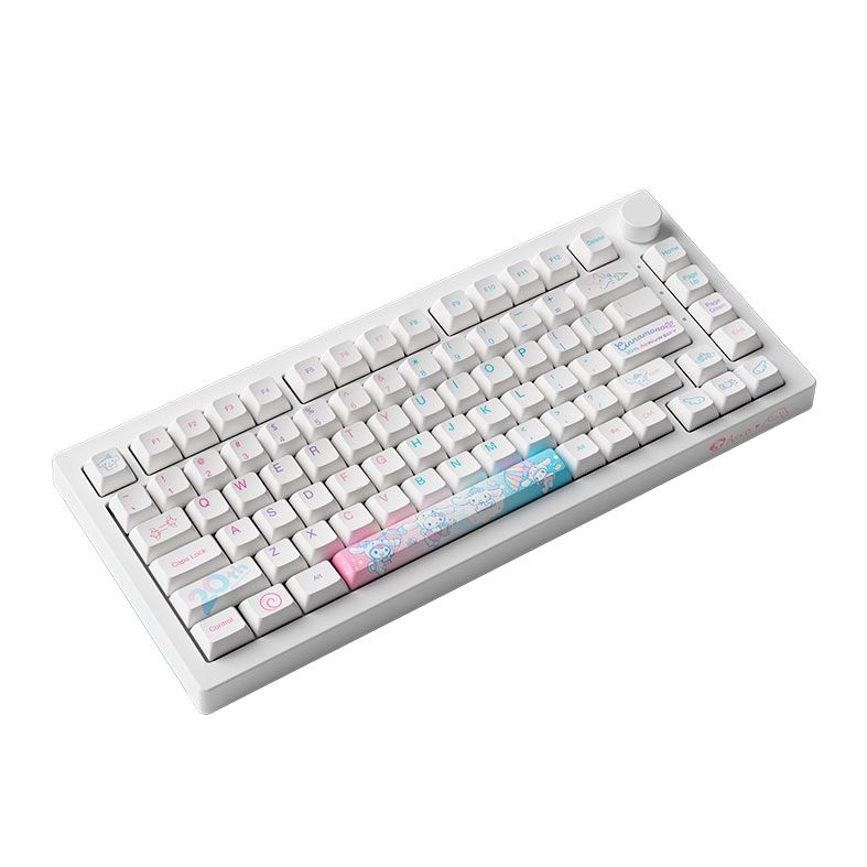Teclado Mecanico Gamer Akko 5075B Plus-S Cinnamoroll 20 Aniversario, RGB, Wireless, Branco, Switch Content White, AKKO-5075B-CINNAMOROLL