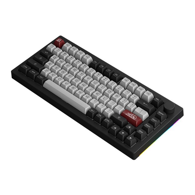 Teclado Mecanico Gamer Akko 5075B PLUS-S Dracula Castle, RGB, Bluetooth, Switch Akko Cream Blue, AKKO-5075B-DC-BLUE