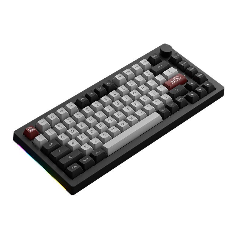Teclado Mecanico Gamer Akko 5075B PLUS-S Dracula Castle, RGB, Bluetooth, Switch Akko Cream Blue, AKKO-5075B-DC-BLUE