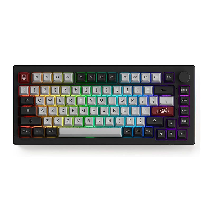 Teclado Mecanico Gamer Akko 5075 B PLus Dracula Castle, RGB, Wireless, Switch Akko Wine White, AKKO-5075B-DC