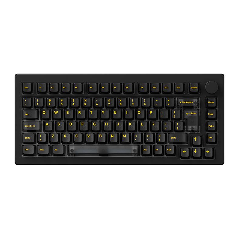 Teclado Mecanico Gamer Akko 5075S ABNT2, RGB, Switch V3 Pro Cream Black, AKKO-5075S-ABNT2