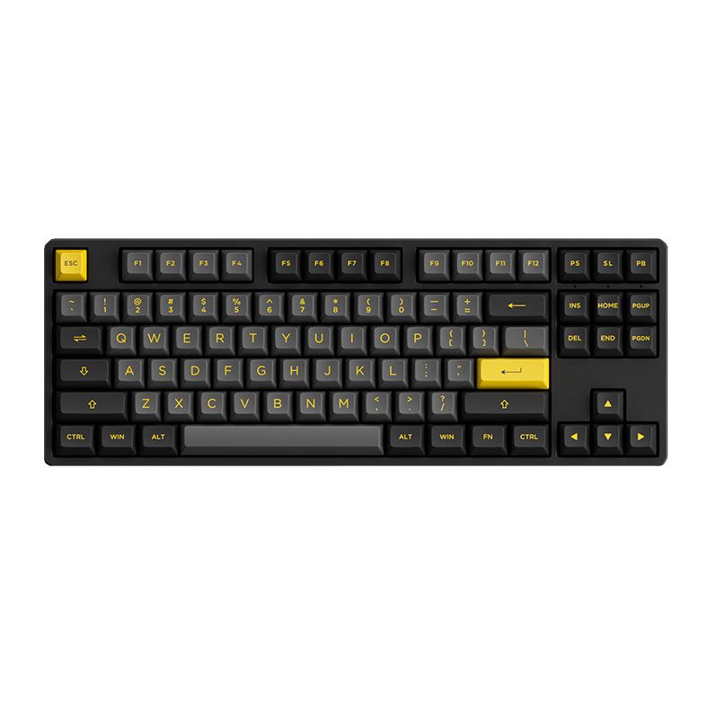 Teclado Mecanico Gamer Akko 5087 Plus, RGB, Wireless, Preto e Dourado, Switch Silver,AKKO-5087PLUS-DOURADO