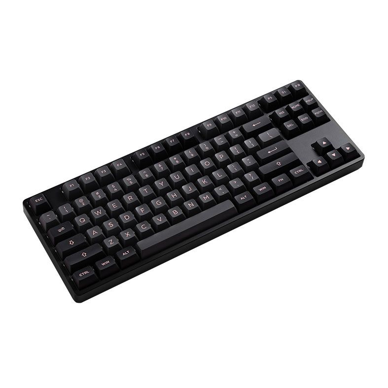 Teclado Mecanico Gamer Akko 5087S QMK, RGB, Preto e Rosa, Switch Cream Yellow, AKKO-5087S-PINK