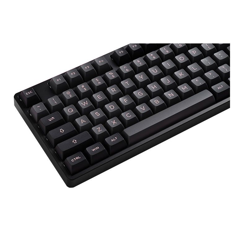 Teclado Mecanico Gamer Akko 5087S QMK, RGB, Preto e Rosa, Switch Cream Yellow, AKKO-5087S-PINK