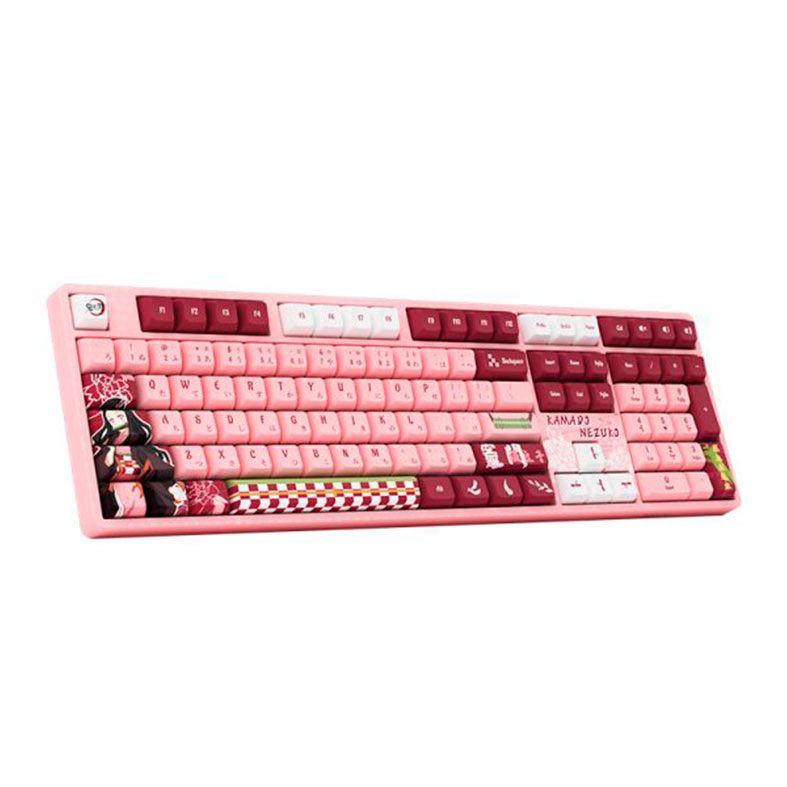 Teclado Mecanico Gamer Akko 5108B Plus Nezuko, RGB, Wireless, Switch Cream Yellow, AKKO-5108B-NEZUKO