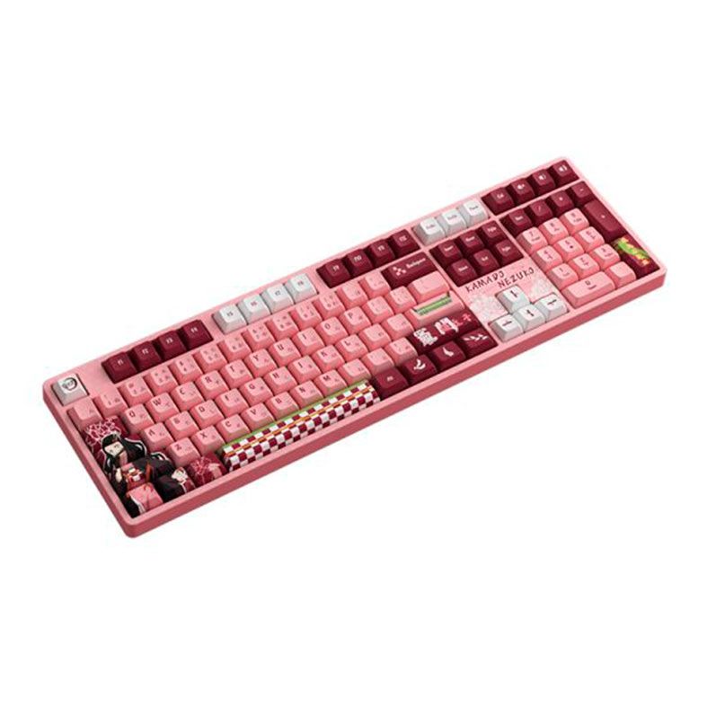 Teclado Mecanico Gamer Akko 5108B Plus Nezuko, RGB, Wireless, Switch Cream Yellow, AKKO-5108B-NEZUKO