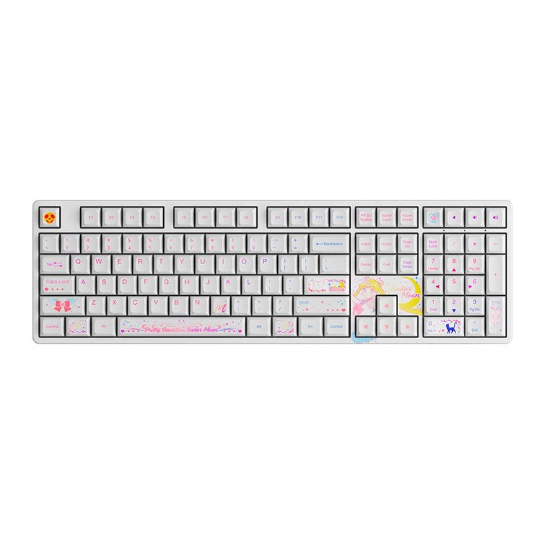 Teclado Mecanico Gamer Akko 5108B Plus Sailor Moon Crystal, RGB, Wireless, Switch Gateron Pink, AKKO-5108B-SAILORMOON