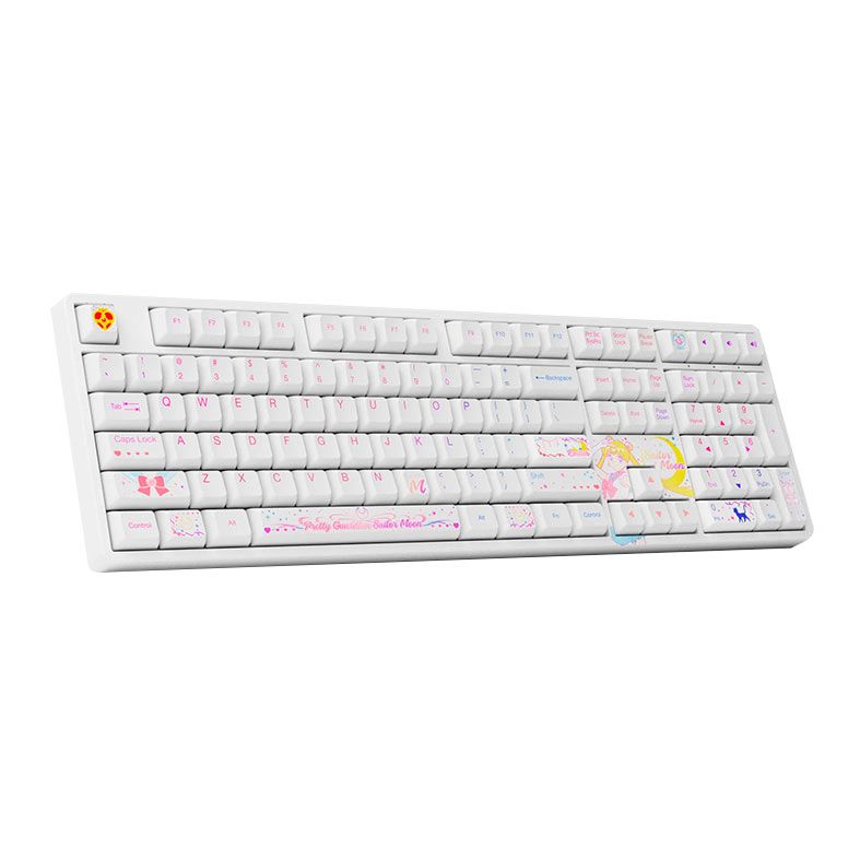 Teclado Mecanico Gamer Akko 5108B Plus Sailor Moon Crystal, RGB, Wireless, Switch Gateron Pink, AKKO-5108B-SAILORMOON