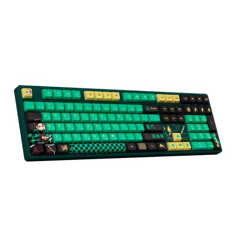 Teclado Mecanico Gamer Akko 5108B Plus Tanjirou, RGB, Wireless, Switch Cream Yellow, AKKO-5108B-TANJIROU