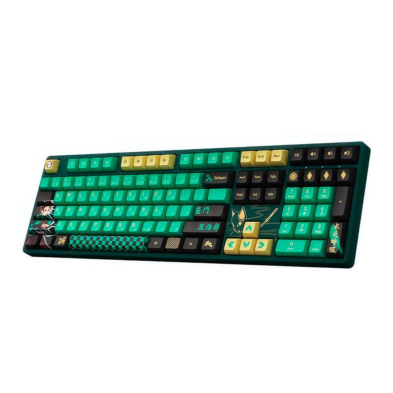 Teclado Mecanico Gamer Akko 5108B Plus Tanjirou, RGB, Wireless, Switch Cream Yellow, AKKO-5108B-TANJIROU