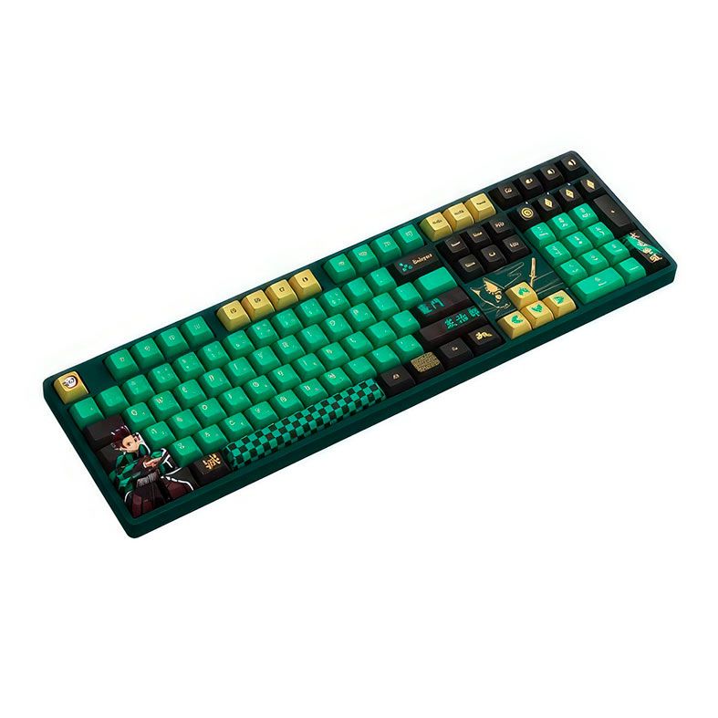 Teclado Mecanico Gamer Akko 5108B Plus Tanjirou, RGB, Wireless, Switch Cream Yellow, AKKO-5108B-TANJIROU