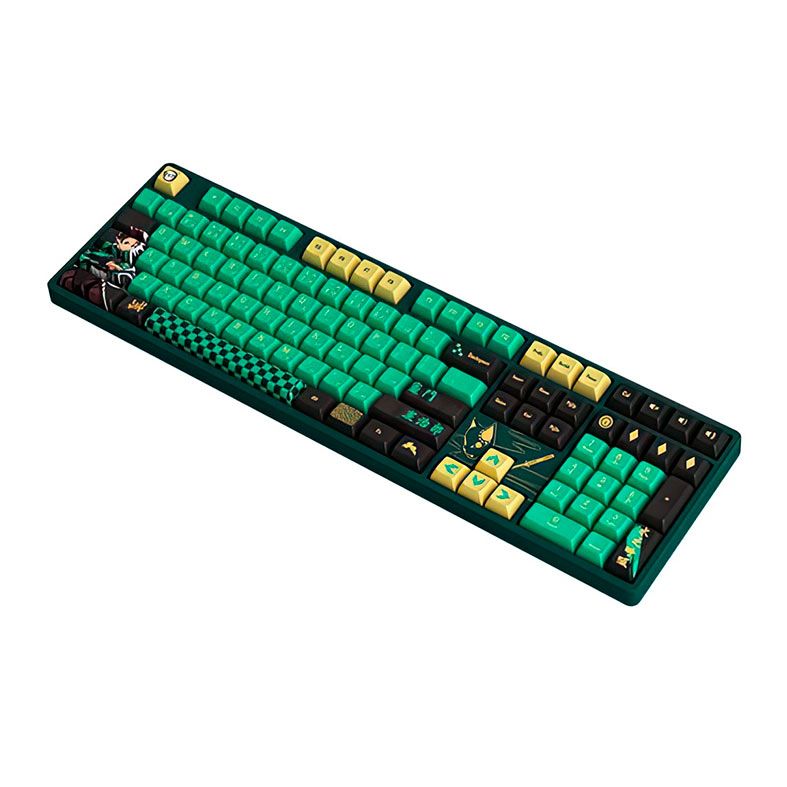 Teclado Mecanico Gamer Akko 5108B Plus Tanjirou, RGB, Wireless, Switch Cream Yellow, AKKO-5108B-TANJIROU