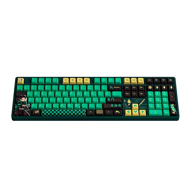 Teclado Mecanico Gamer Akko 5108B Plus Tanjirou, RGB, Wireless, Switch Cream Yellow, AKKO-5108B-TANJIROU