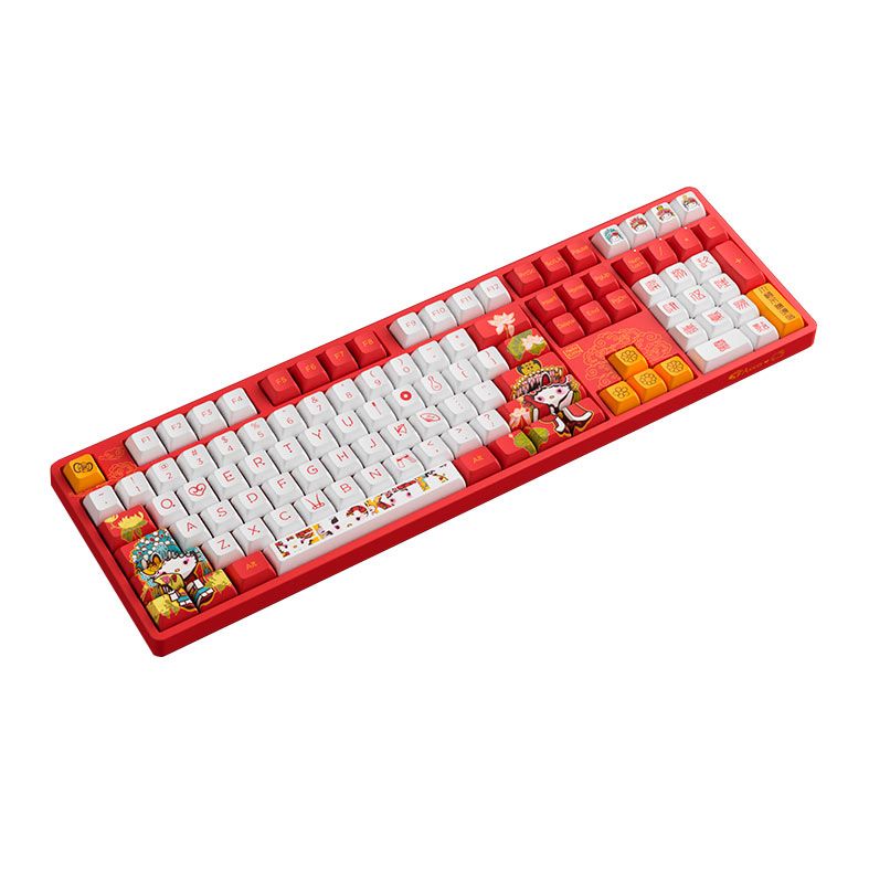 Teclado Mecanico Gamer Akko 5108S Hello Kitty CS, RGB, Switch Akko Sakura, Branco e Vermelho, AKKO-5108S-HELLOK-A