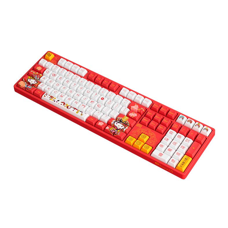 Teclado Mecanico Gamer Akko 5108S Hello Kitty CS, RGB, Switch Akko Sakura, Branco e Vermelho, AKKO-5108S-HELLOK-B