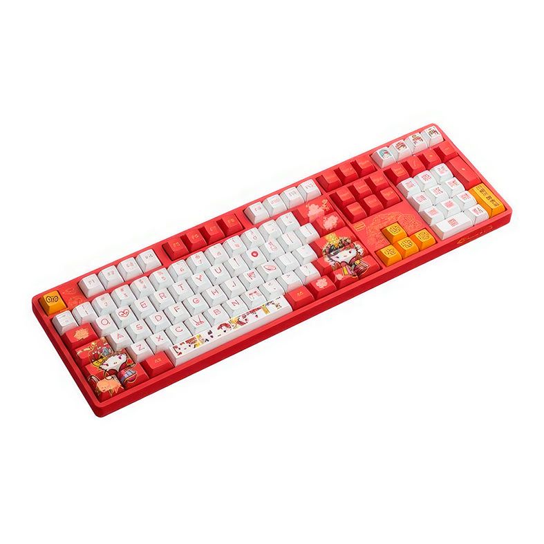 Teclado Mecanico Gamer Akko 5108S Hello Kitty X TTC, RGB, Switch Akko Princess, Branco e Vermelho, AKKO-5108S-HELLOK-TTC