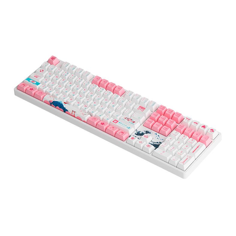 Teclado Mecanico Gamer Akko World Tour Tokyo 5108S, RGB, ABNT, Switch Pink, Branco, AKKO-5108S-RGB