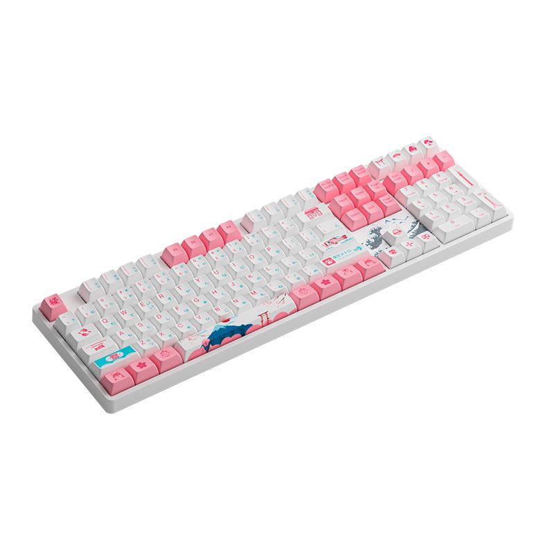 Teclado Mecanico Gamer Akko World Tour Tokyo 5108S, RGB, ABNT, Switch Pink, Branco, AKKO-5108S-RGB