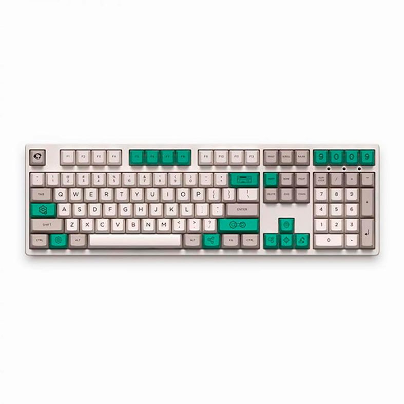 Conjunto de Teclas Akko 9009 R2, Profile OEN, PBT Dye-sub, 38 Peças, Verde e Rosa, AKKO-9009-KEYCAPS-R2
