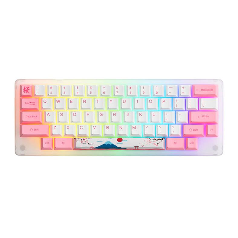 Teclado Mecanico Gamer Akko Acrylic 59, RGB, Switch Jelly Pink, AKKO-ACRYLIC59-PINK