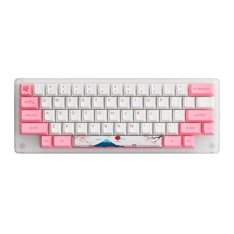 Teclado Mecanico Gamer Akko Acrylic 59, RGB, Switch Jelly Pink, AKKO-ACRYLIC59-PINK