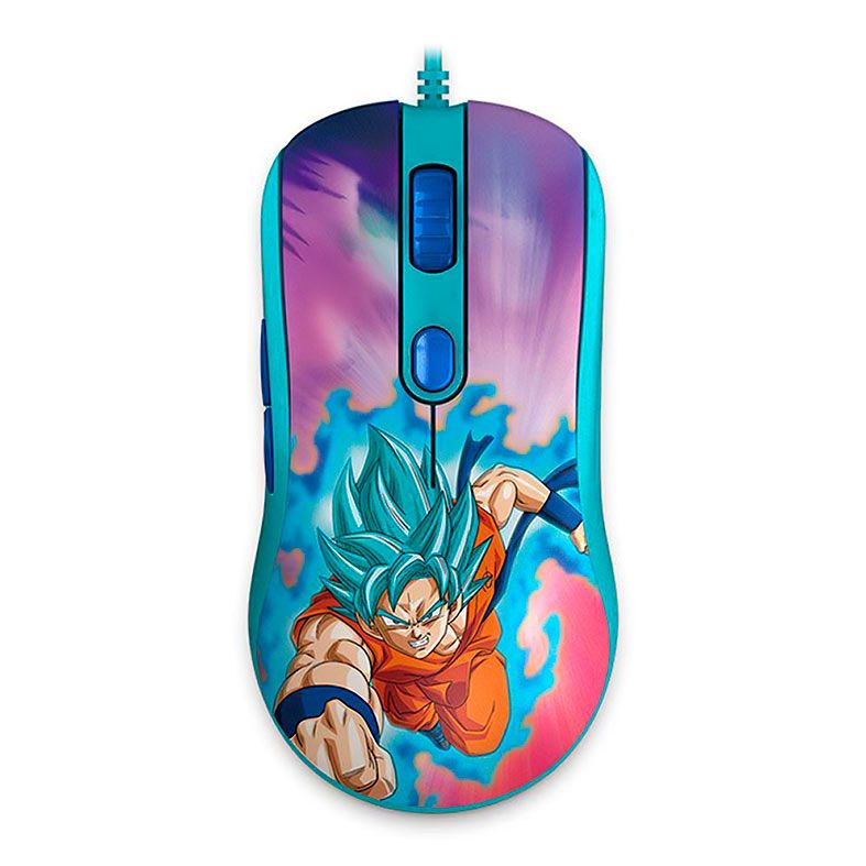 Mouse Gamer Akko Dragon Ball Super Saiyajin Blue, 12400DPI, 6 Botoes, AKKOAG325-SAIYAJINBLUE