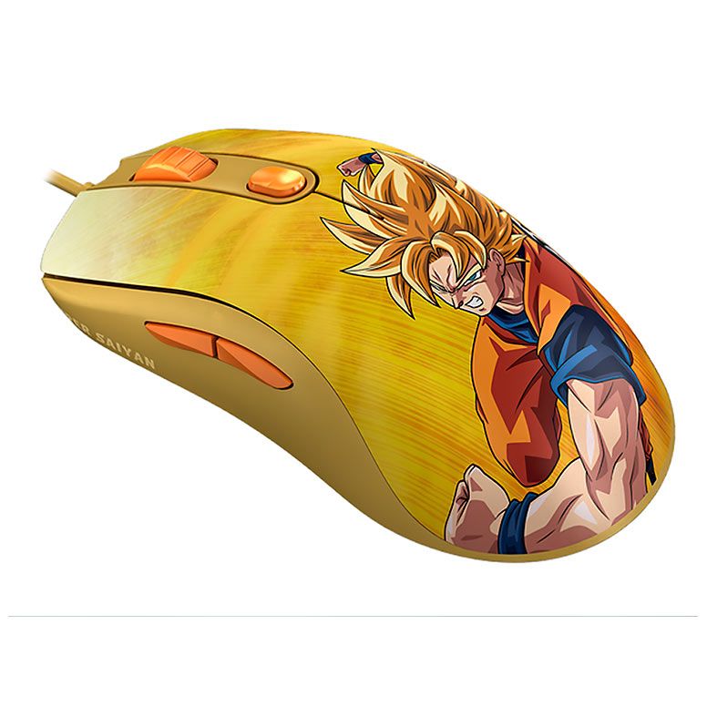 Mouse Gamer Akko Dragon Ball Super Saiyajin Gold, 12400DPI, 6 Botoes, AKKOAG325-SAIYAJIN