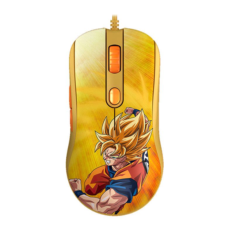Mouse Gamer Akko Dragon Ball Super Saiyajin Gold, 12400DPI, 6 Botoes, AKKOAG325-SAIYAJIN