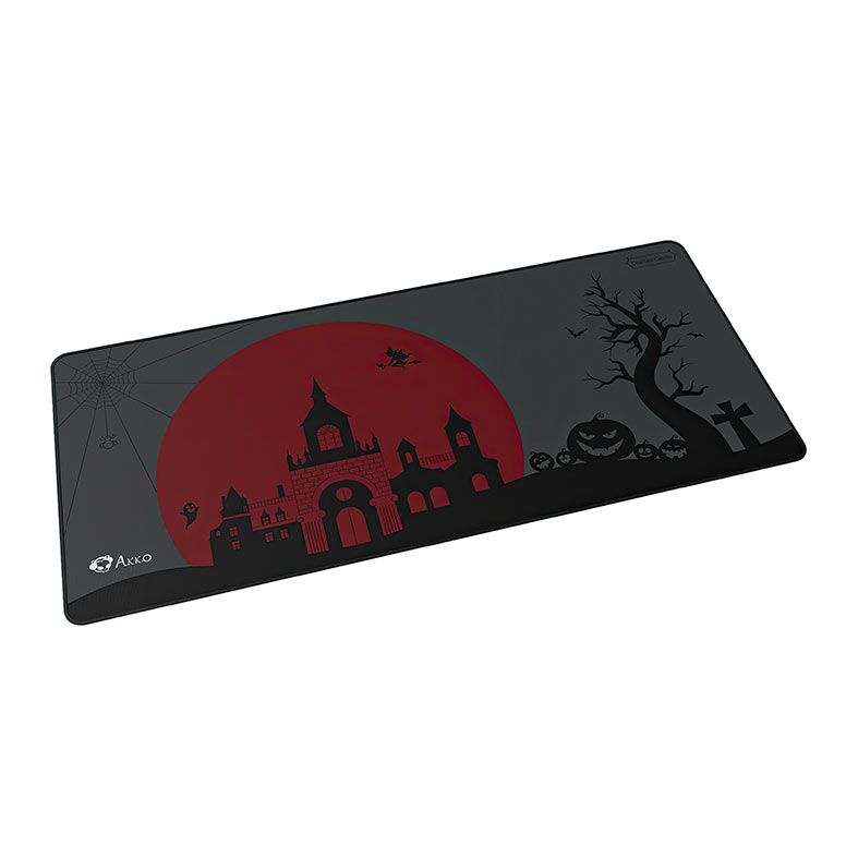 Mousepad Akko Dracula Castle, Extra Grande, 900x400x4mm, Cinza e Vermelho, AKKO-DRACULA-MPDC