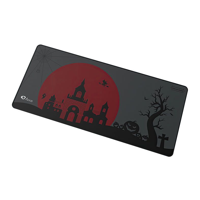 Mousepad Akko Dracula Castle, Extra Grande, 900x400x4mm, Cinza e Vermelho, AKKO-DRACULA-MPDC