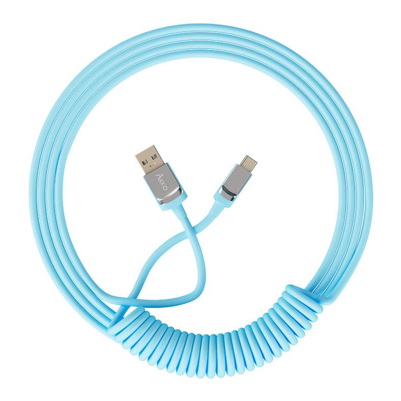 Cabo USB Akko, USB-A/USB-C, 1.5m,Tokyo Haze  Blue, AKKO-HAZE-BLUE