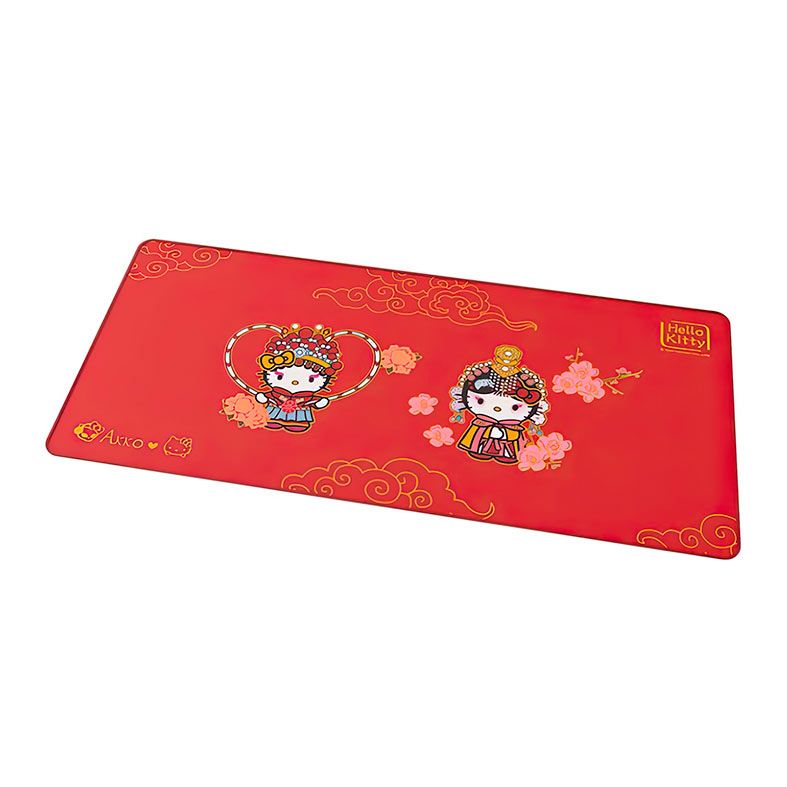 Mousepad Akko Hello Kitty, Extra Grande, 900x400x4mm, vermelho, AKKO-HELLOK-A