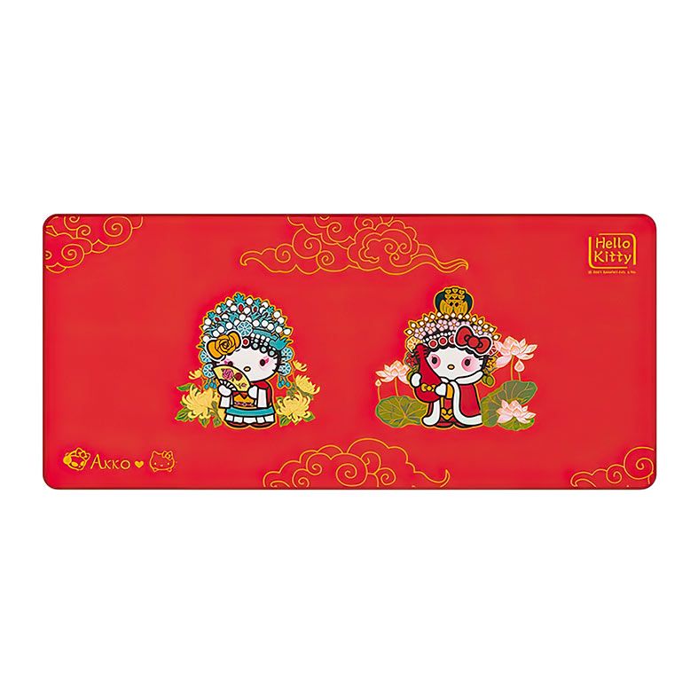 Mousepad Akko Hello Kitty, Extra Grande, 900x400x4mm, vermelho, AKKO-HELLOK-B