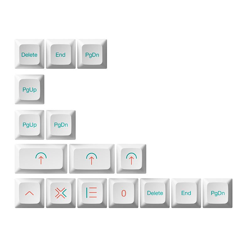 Conjunto de Teclas Akko JDA Profile, PBT Dye Subbed, Akafuji, AKKO-KEYCAP-AKAFUJI